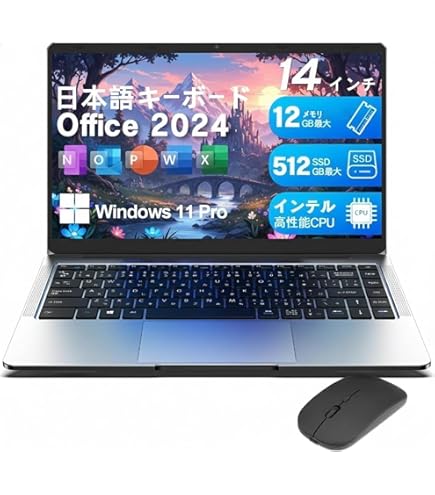 小型ノートパソコン✨SSD128GB✨windows11✨オフィス✨カメラ Amazon.co.jp: JCTQ ノートパソコン 14インチ 【MS Office 2024搭載